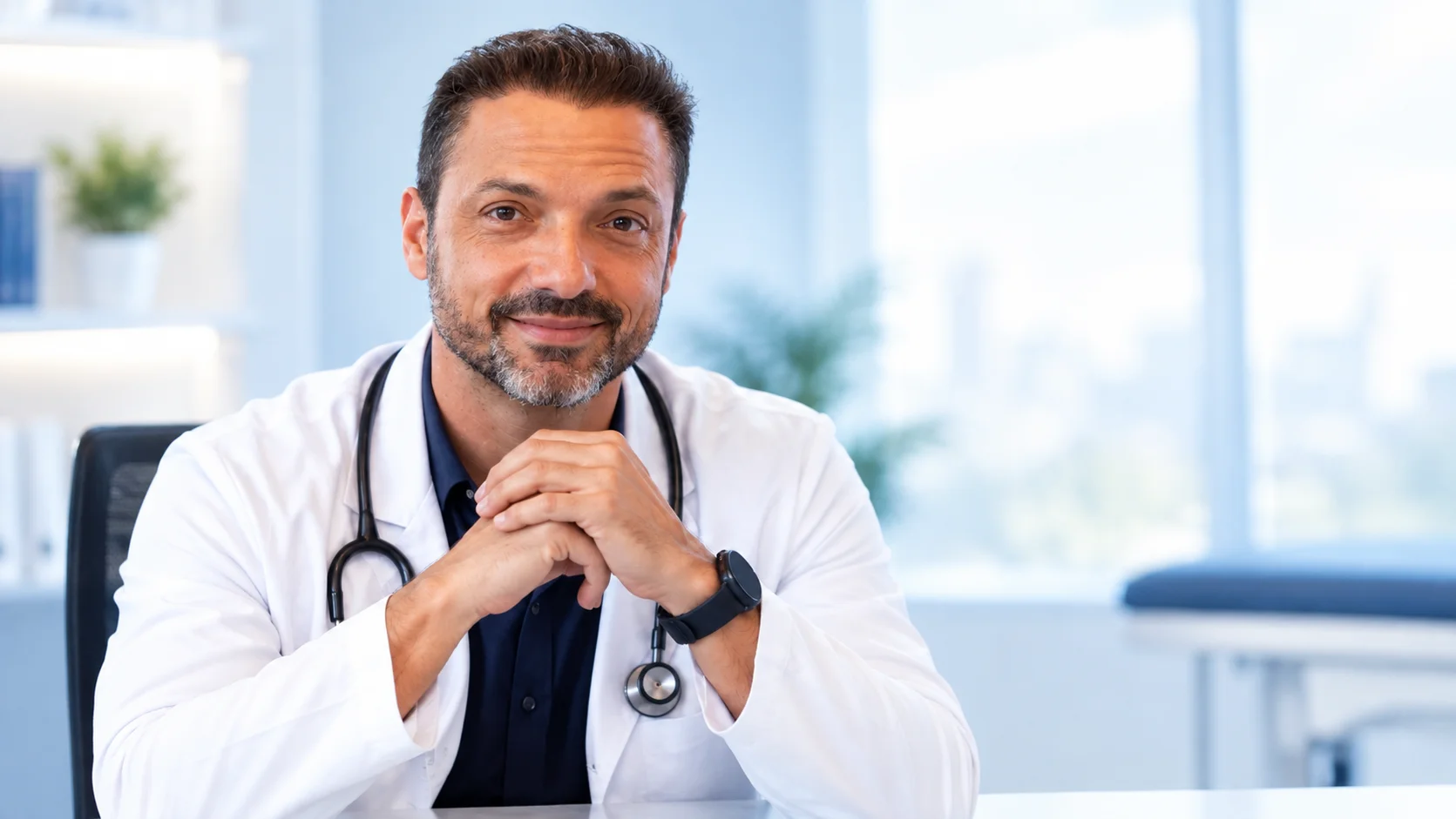 Dr. Aratti em seu consultório